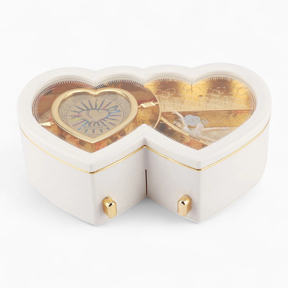 Boîte À Bijoux Coeur Musical En Bois