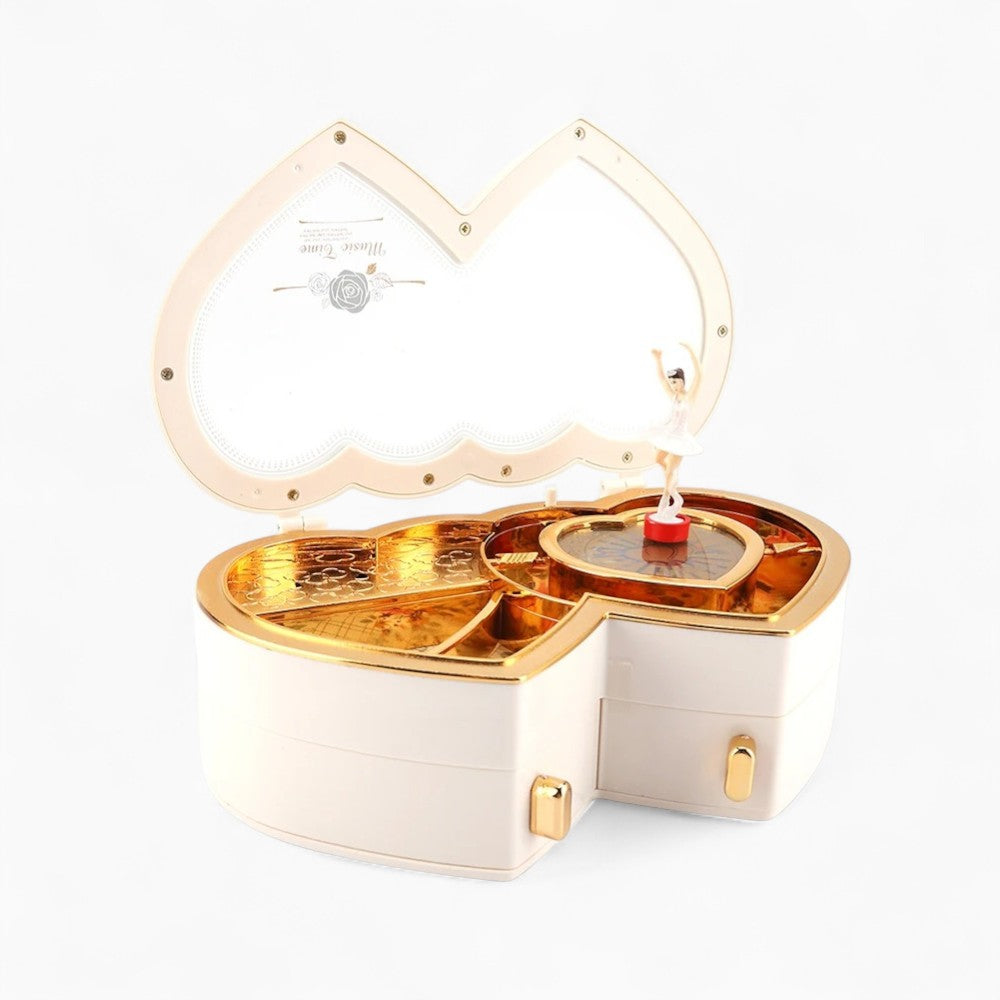 Boîte À Bijoux Coeur Musical En Bois