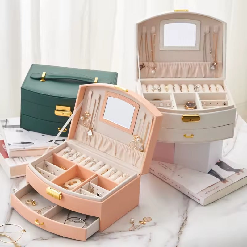 Boîte À Bijoux De Voyage Avec Miroir