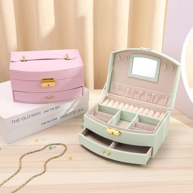 Boîte À Bijoux De Voyage Avec Miroir