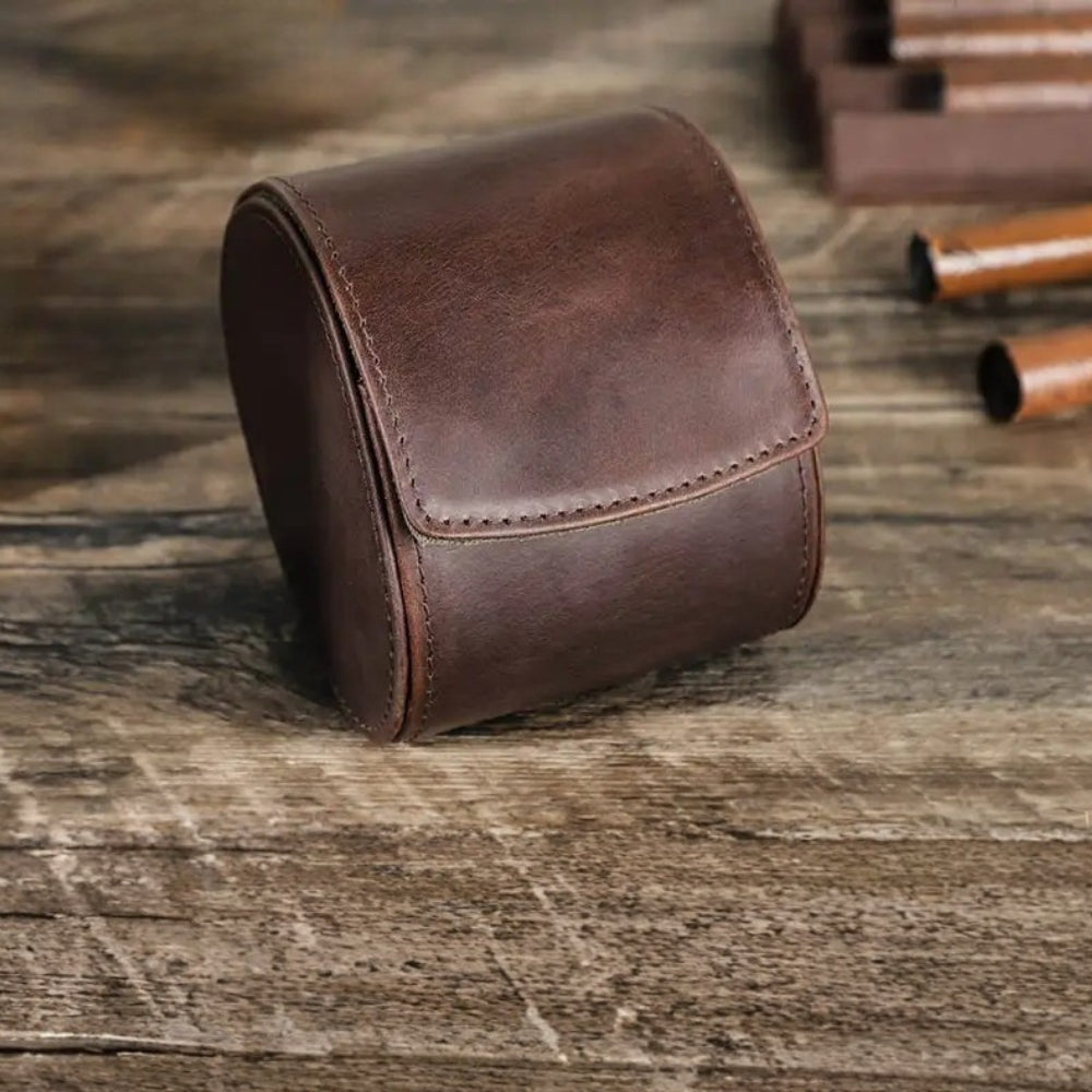 Étui à Montres Rétro En Cuir