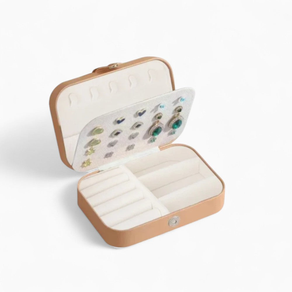 Boîte À Bijoux De Voyage En Cuir