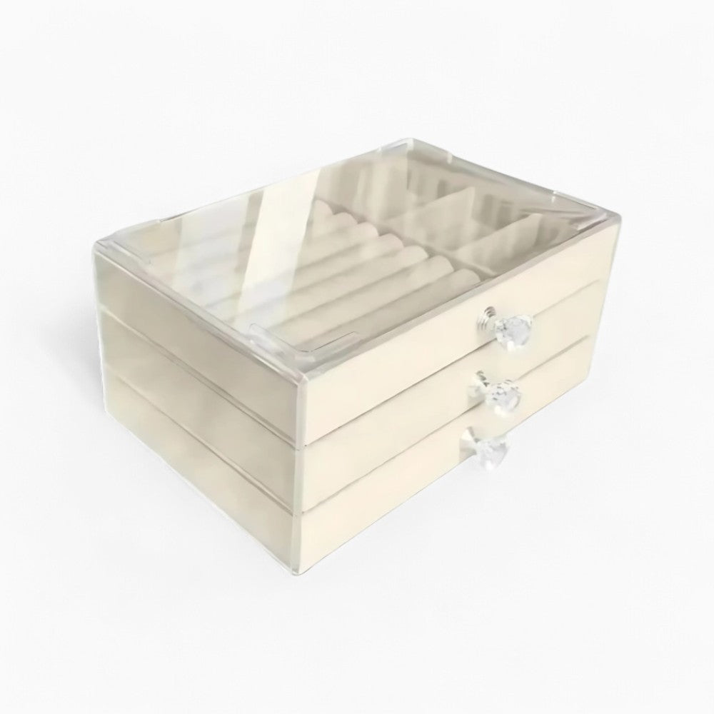 Boîte À Bijoux Transparent 3 Tirois
