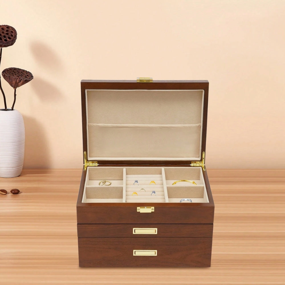 Boite À Bijoux En Bois Avec Tiroirs