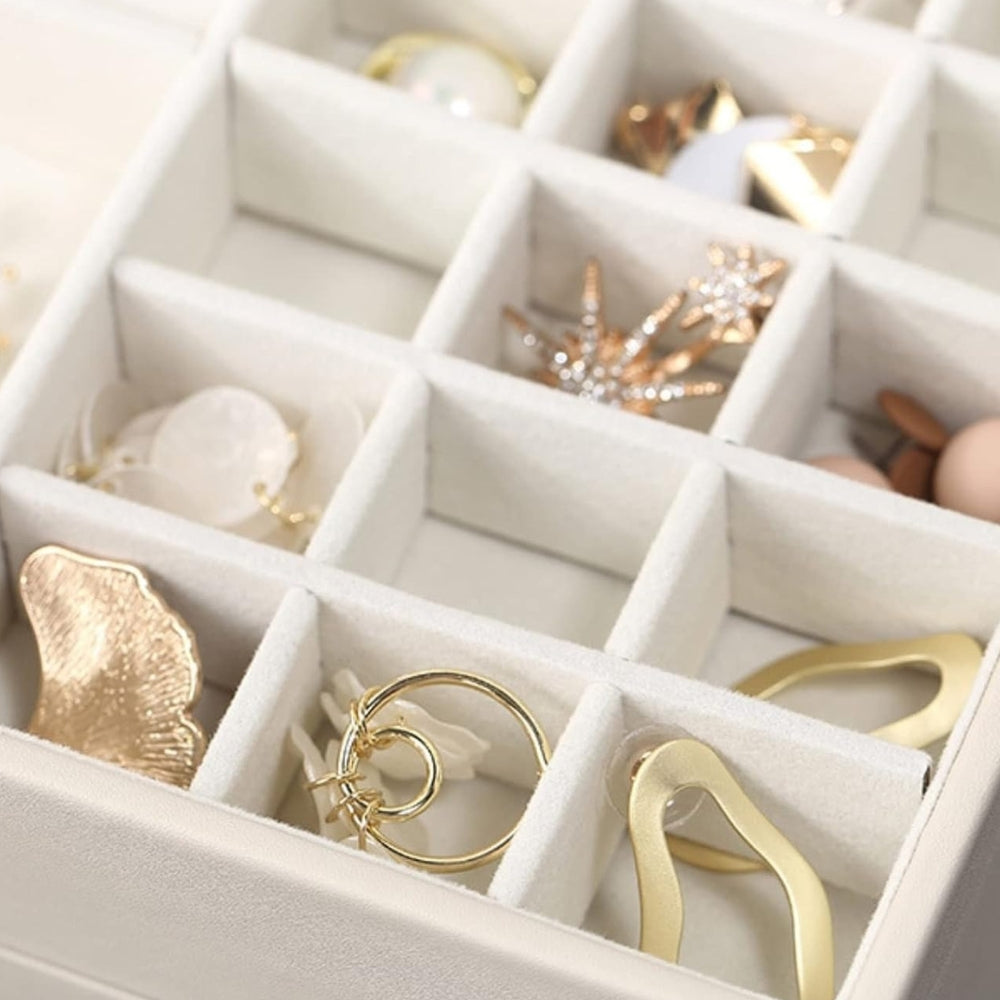 Boîte À Bijoux En Cuir 2 Tiroirs