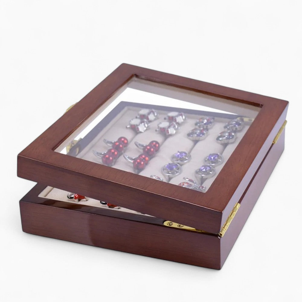 Boîte À Bijoux Bois Avec Verre