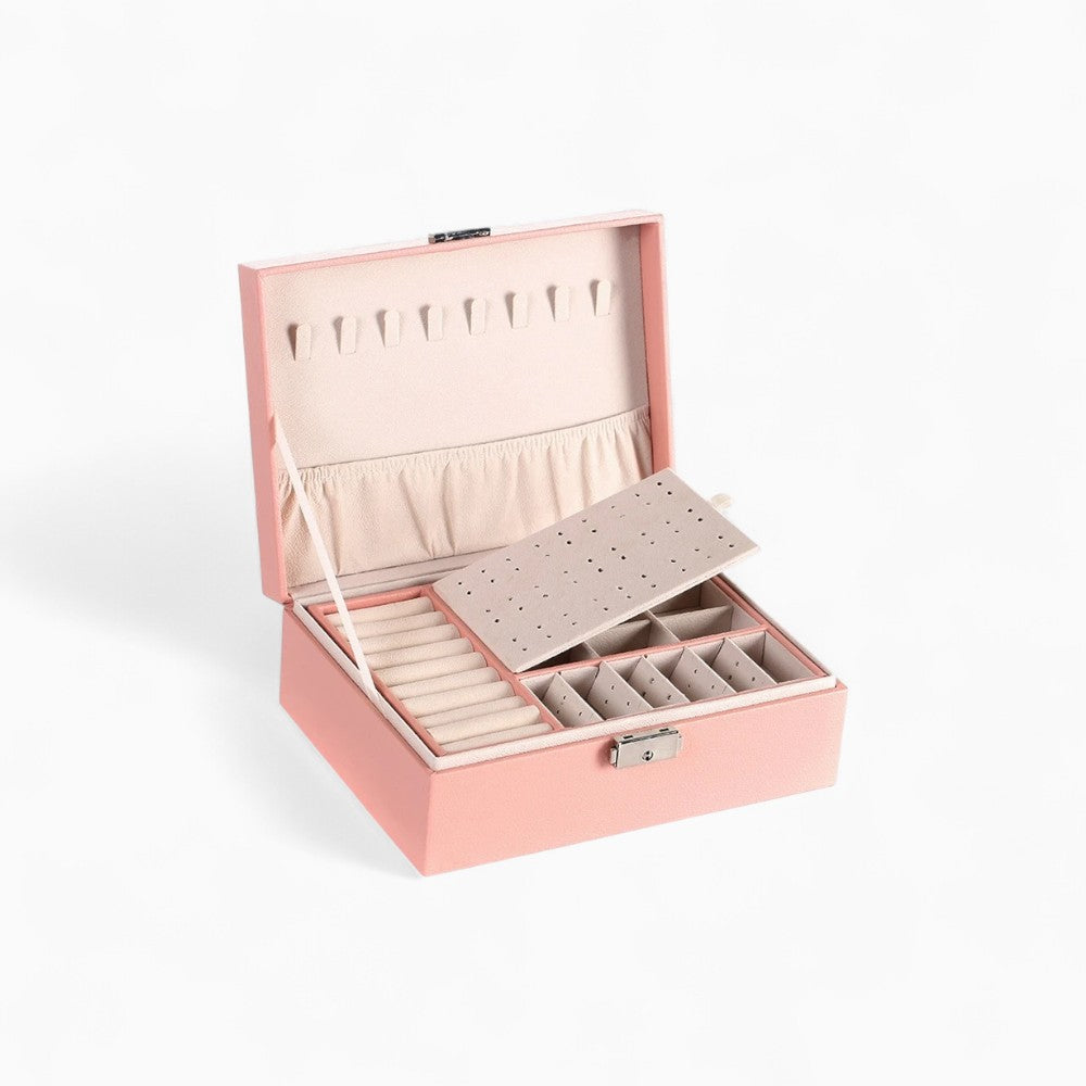 Boîte À Bijoux Cuir Rose