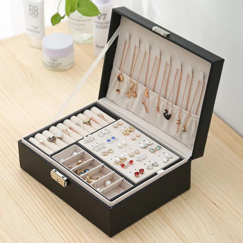 Boîte À Bijoux Cuir Noir