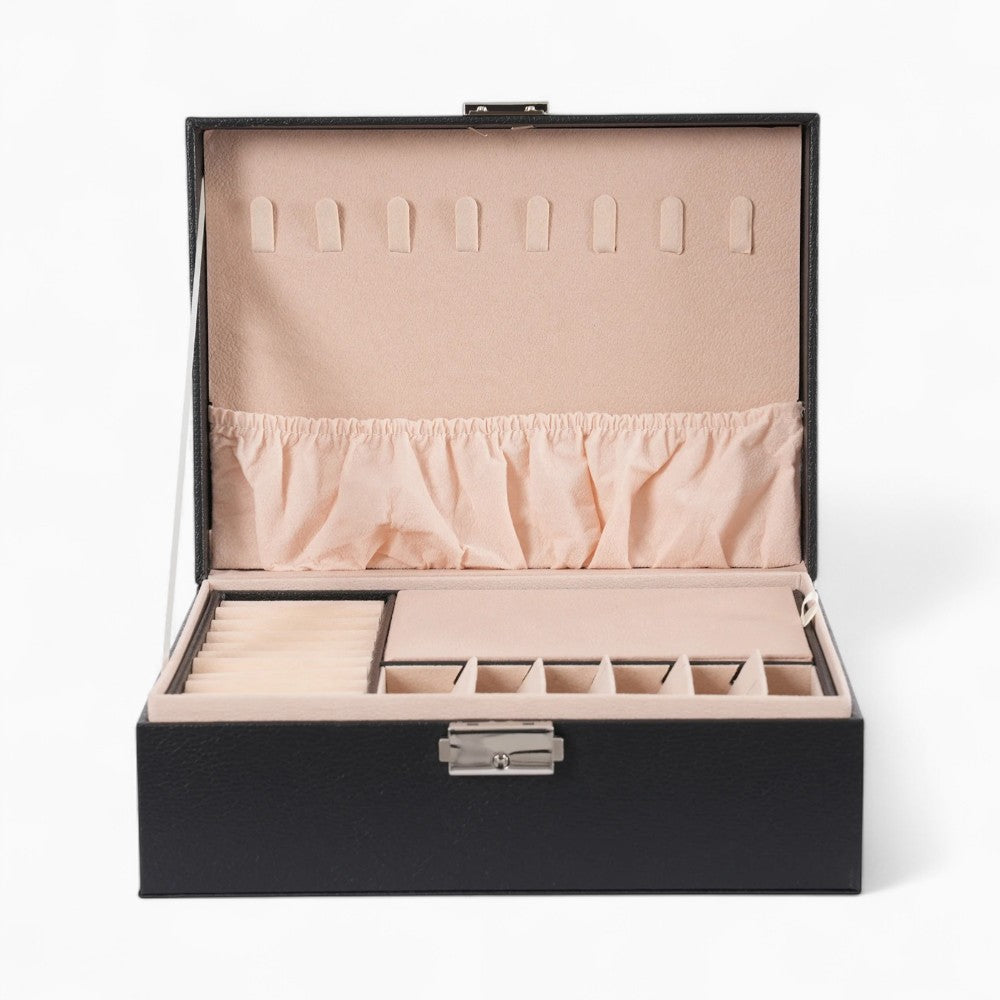 Boîte À Bijoux Cuir Noir