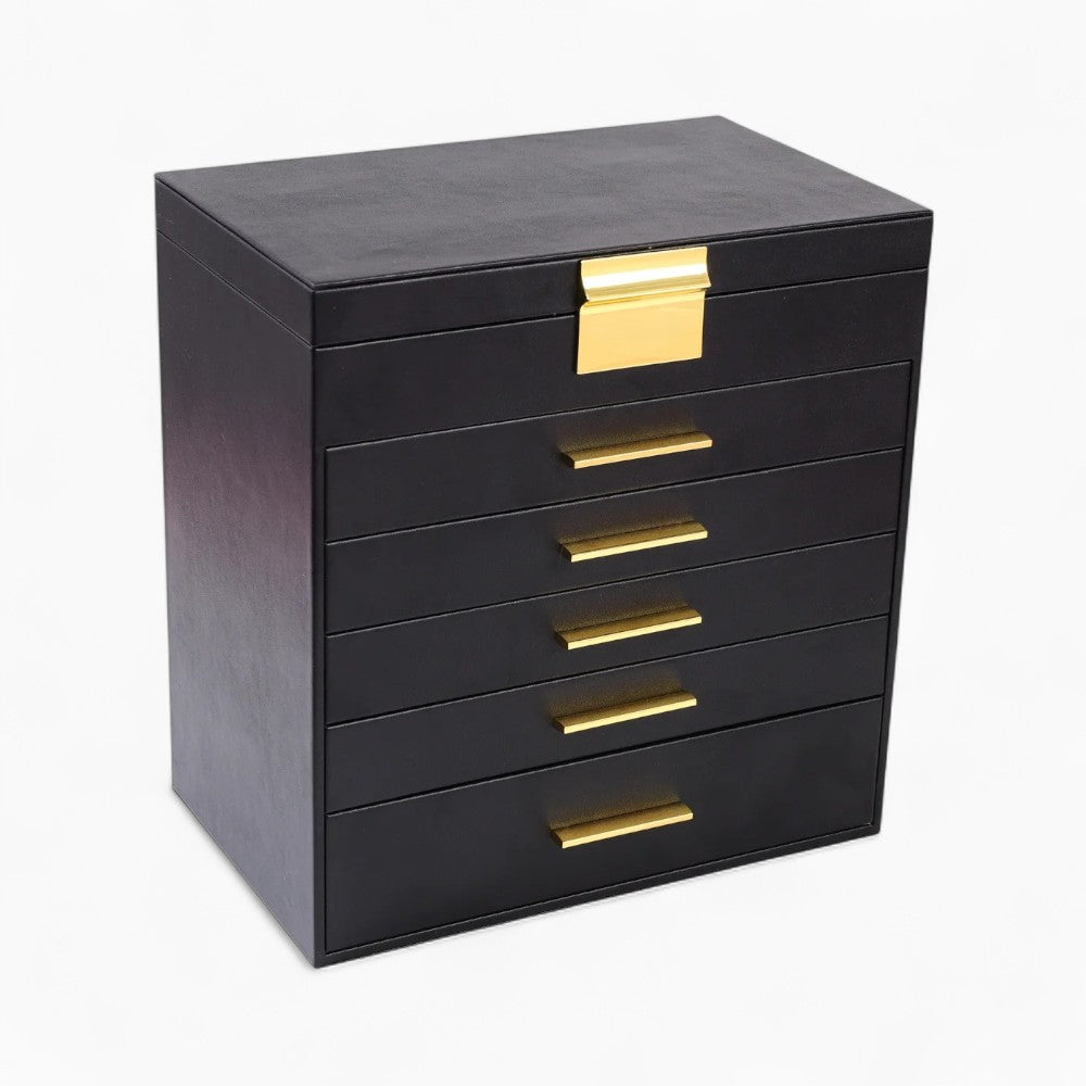 Boîte À Bijoux Avec Miroir 5 Tiroirs