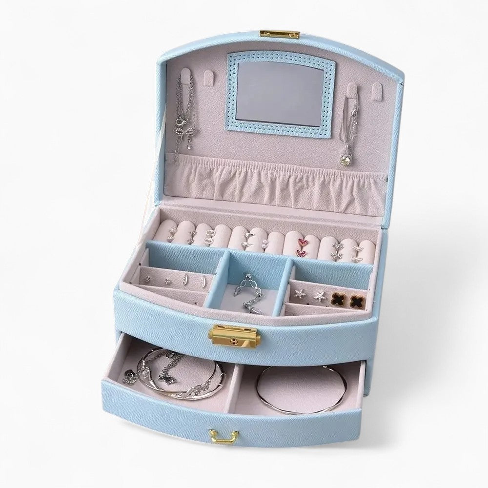 Boîte À Bijoux De Voyage Avec Miroir