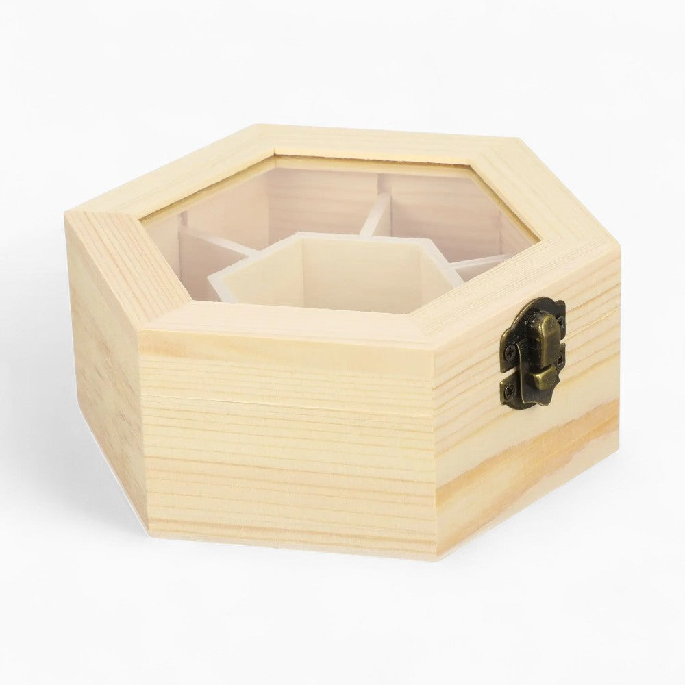 Boîte À Bijoux Hexagonale Bois