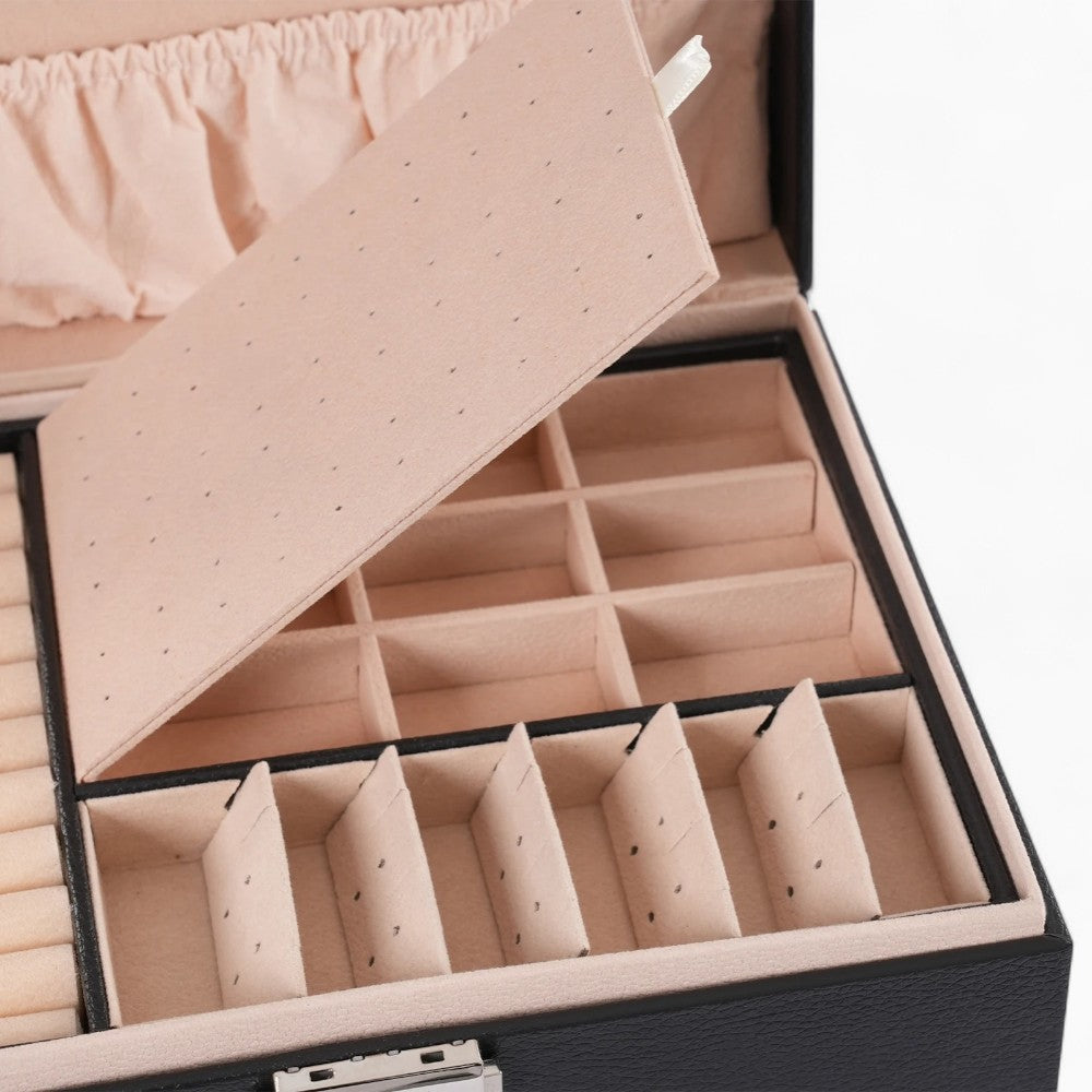 Boîte À Bijoux Cuir Noir