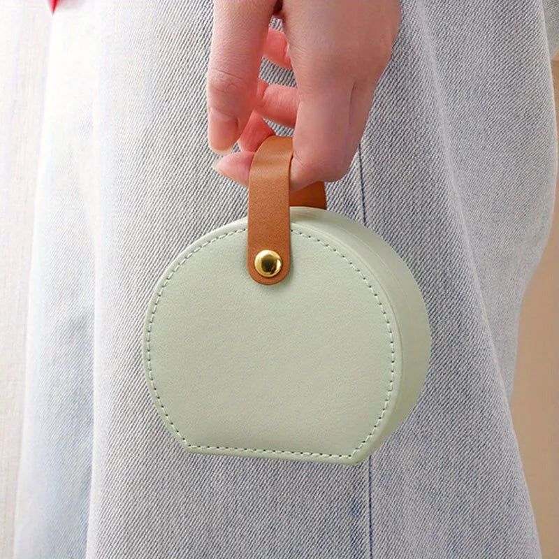 Petite Boîte À Bijoux De Voyage En Cuir