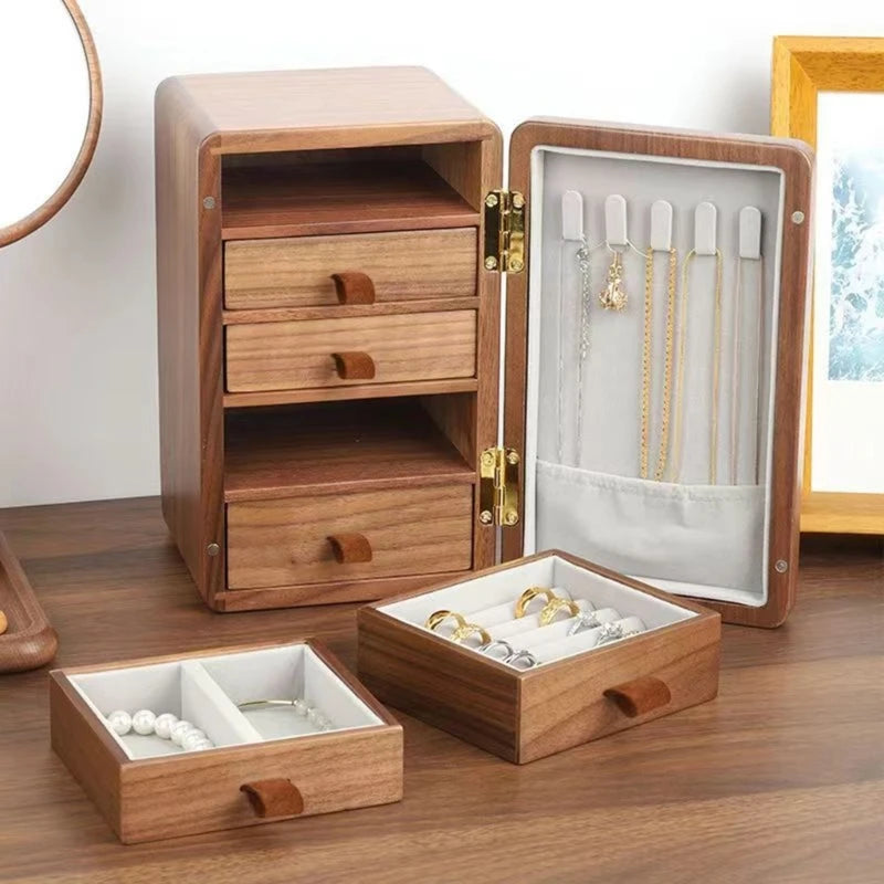 Boîte À Bijoux Bois 5 Tiroirs