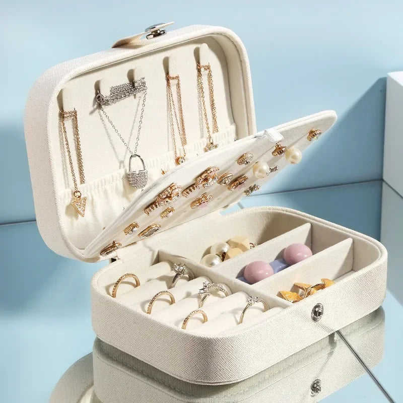 Boîte À Bijoux De Voyage En Cuir