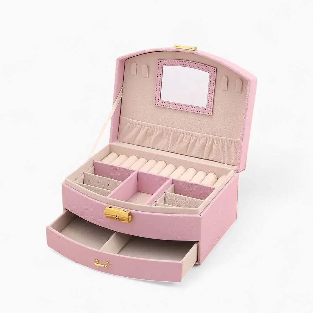 Boîte À Bijoux De Voyage Avec Miroir