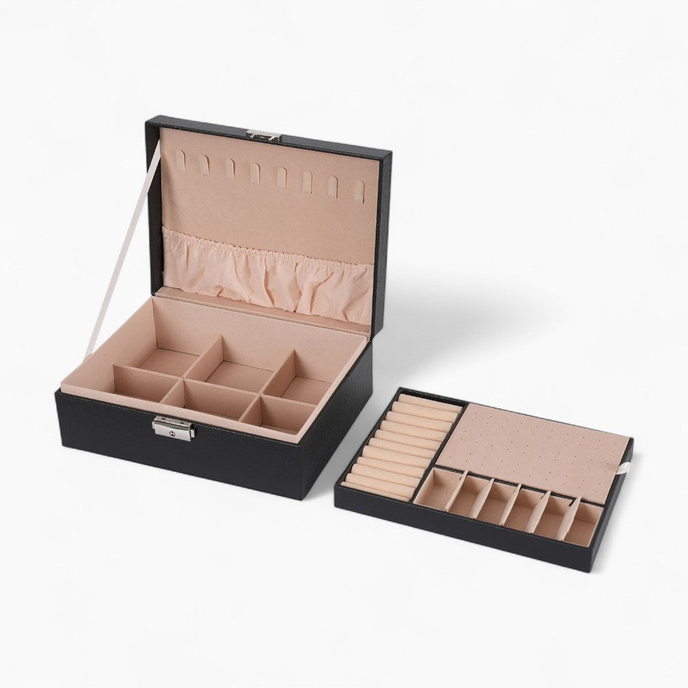 Boîte À Bijoux Cuir Noir