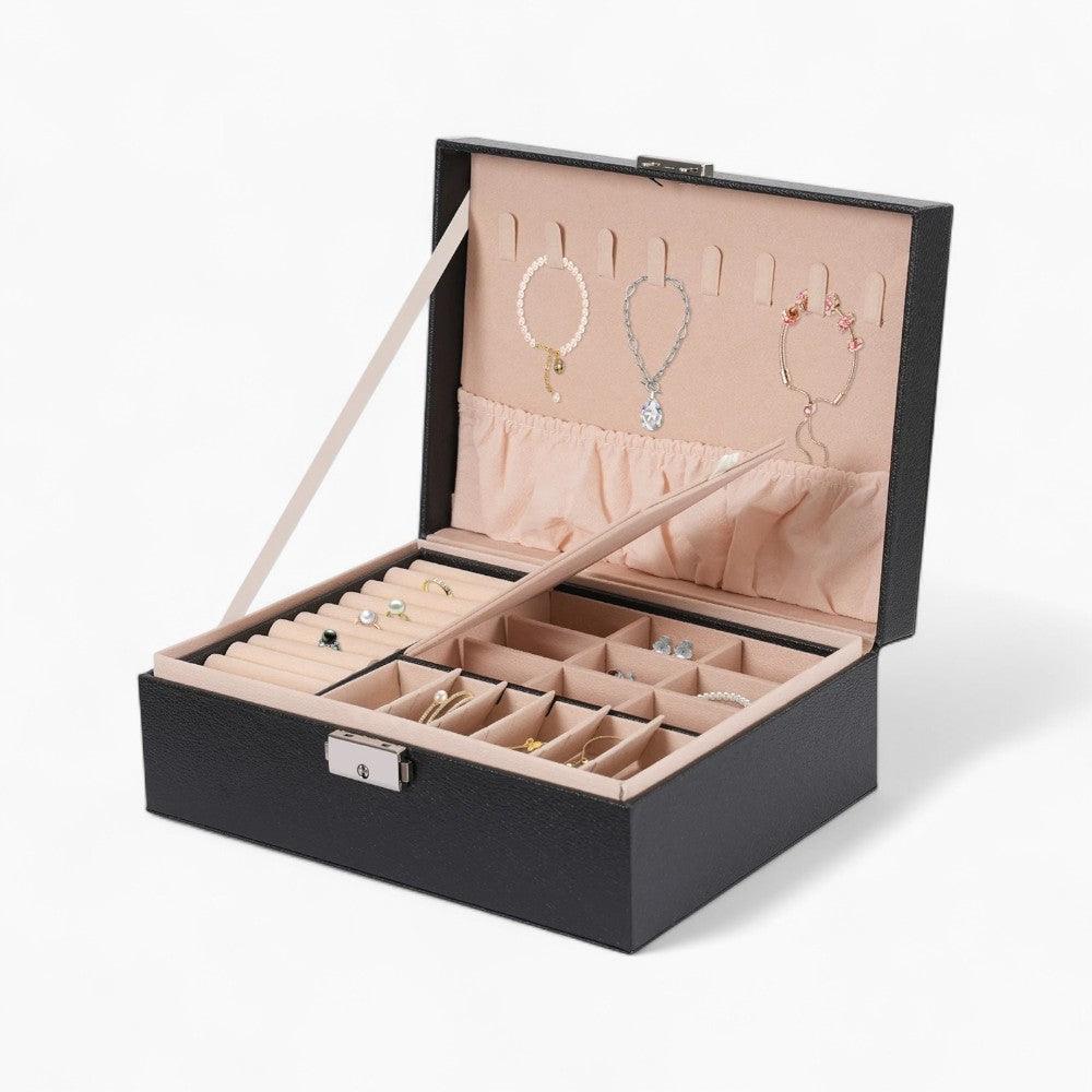 Boîte À Bijoux Cuir Noir