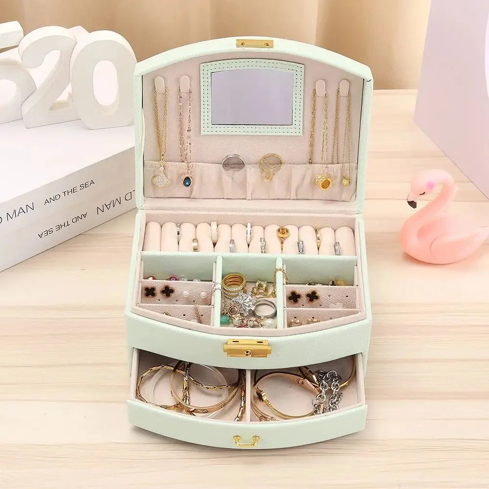 Boîte À Bijoux De Voyage Avec Miroir
