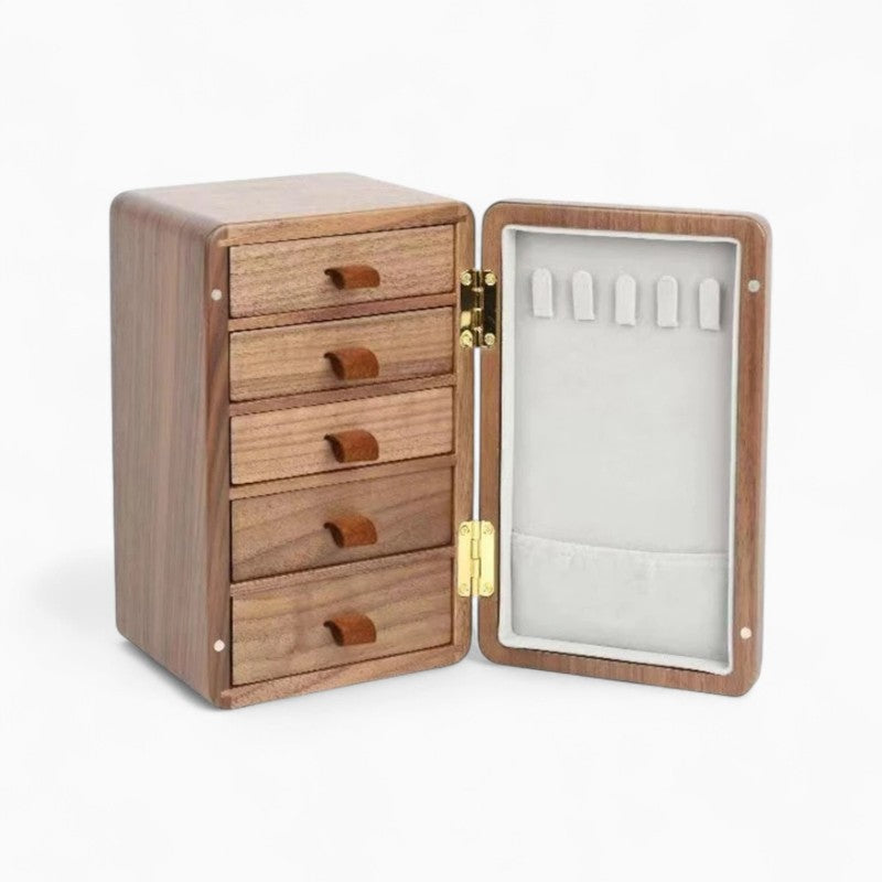 Boîte À Bijoux Bois 5 Tiroirs