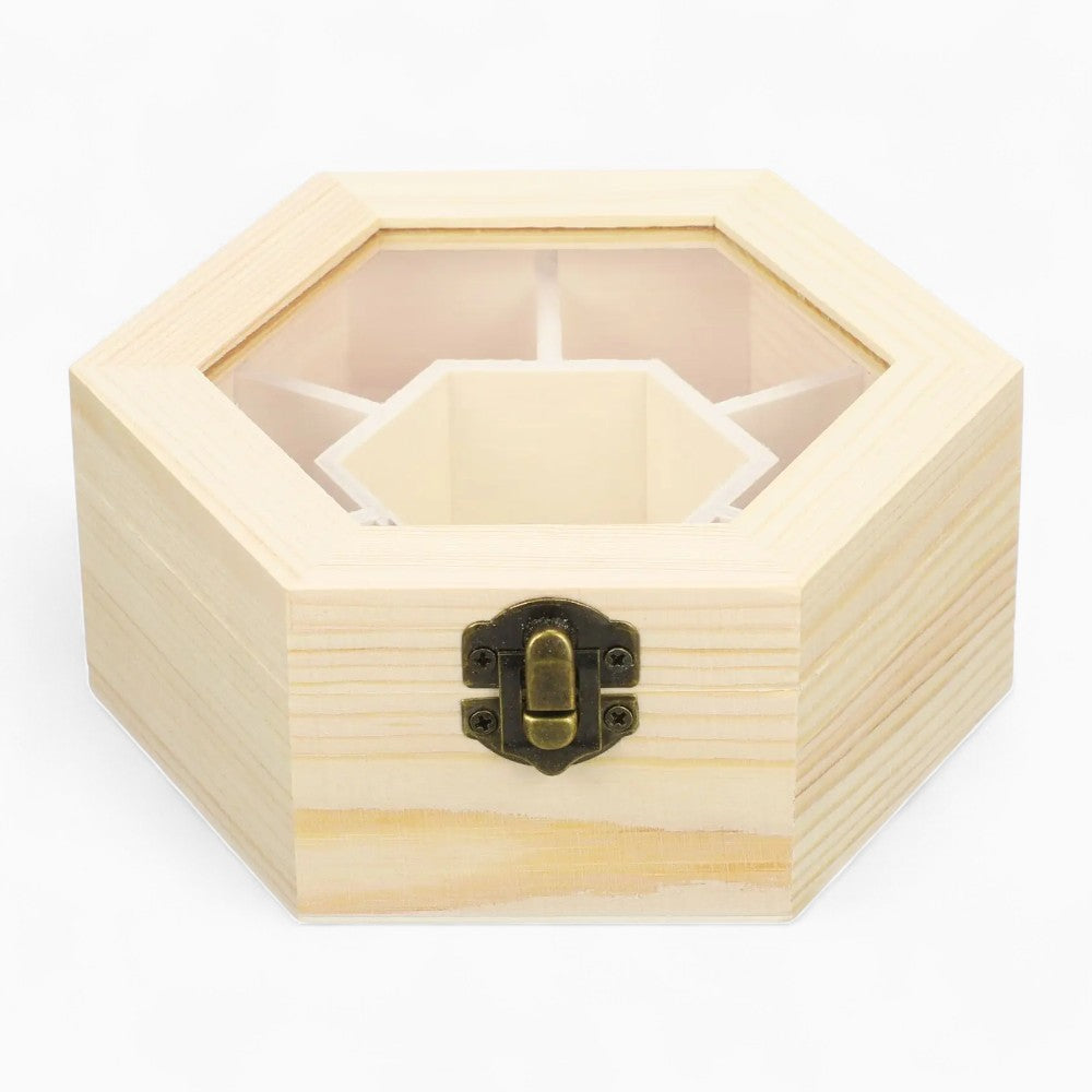 Boîte À Bijoux Hexagonale Bois