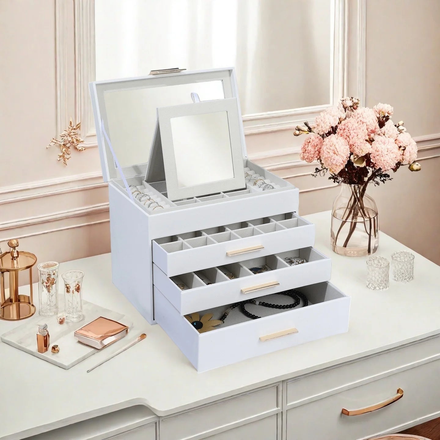 Boîte À Bijoux Avec Mirroir
