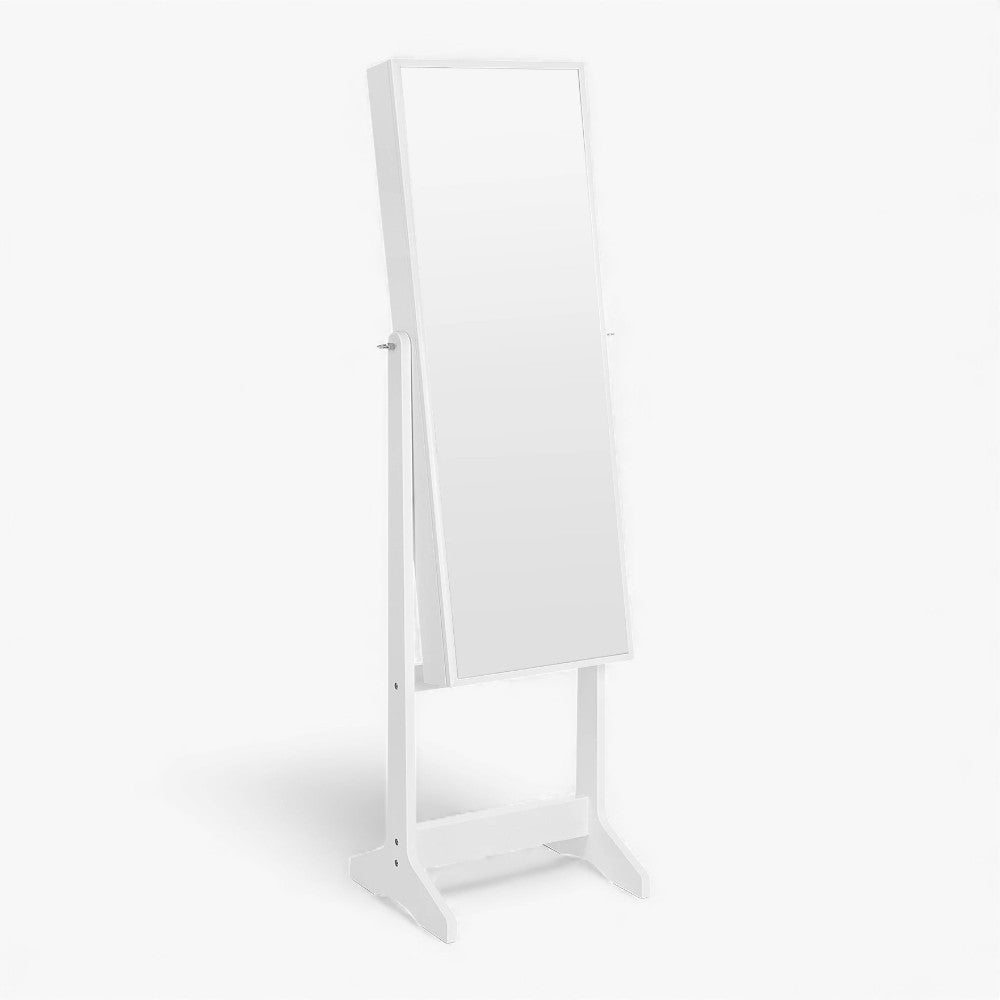 Armoire À Bijoux Avec Miroir Et Espaces De Rangement Variés