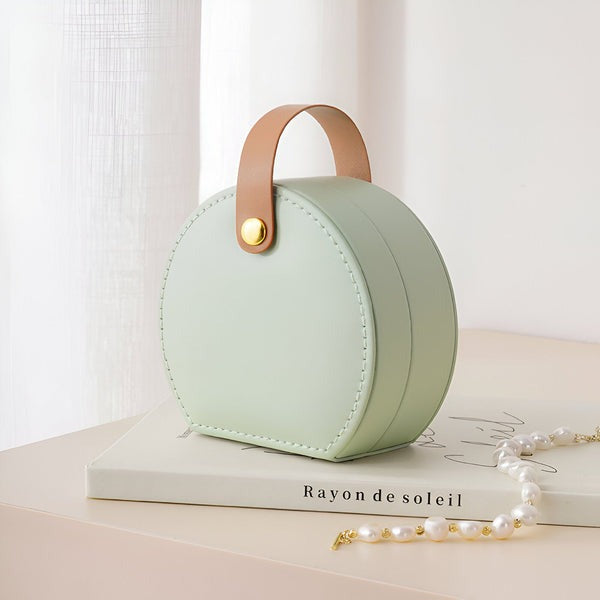 Petite Boîte À Bijoux De Voyage En Cuir
