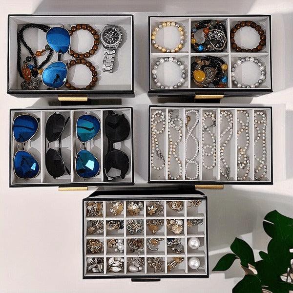Boîte À Bijoux Avec Miroir 5 Tiroirs