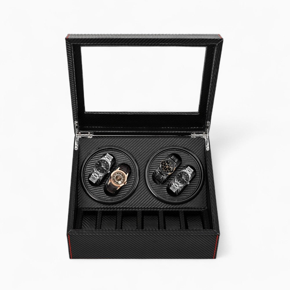 Boîte à Montres Automatique Carbone Noir