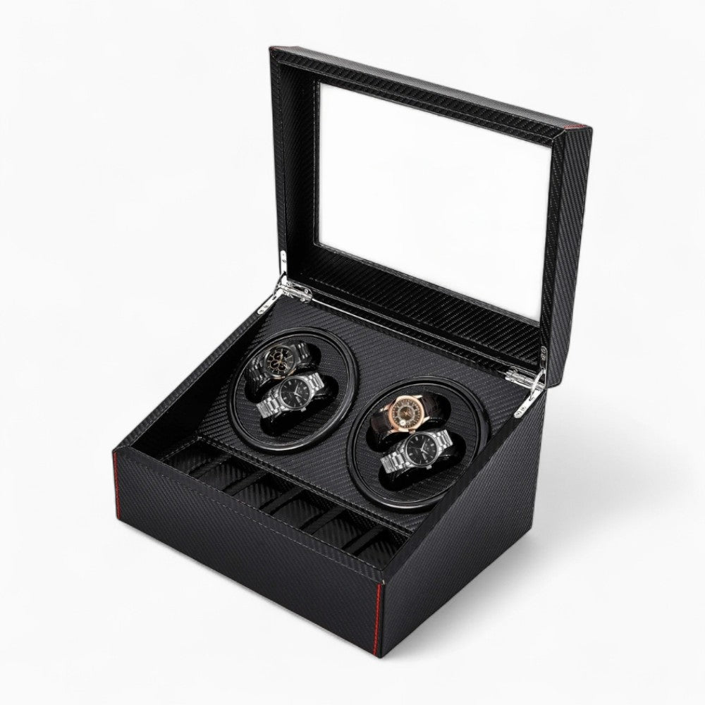 Boîte à Montres Automatique Carbone Noir
