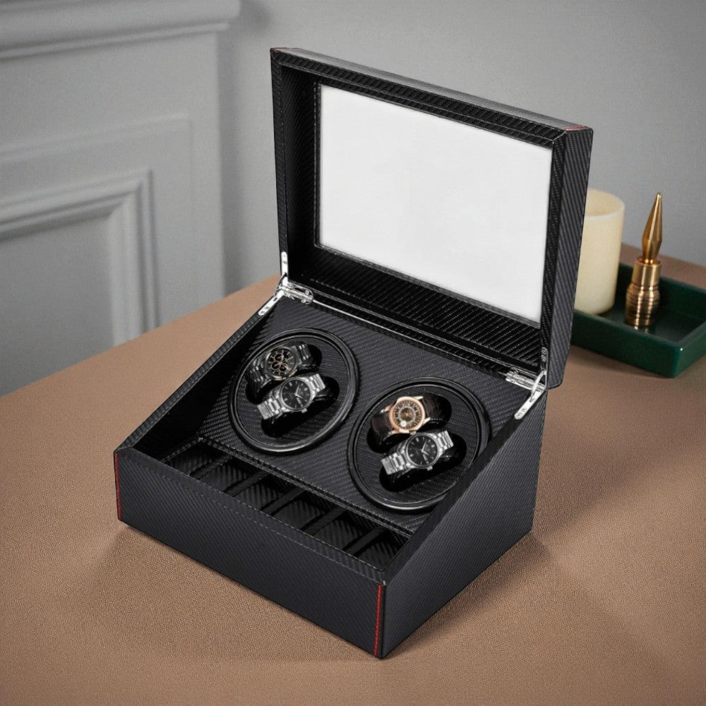 Boîte à Montres Automatique Carbone Noir
