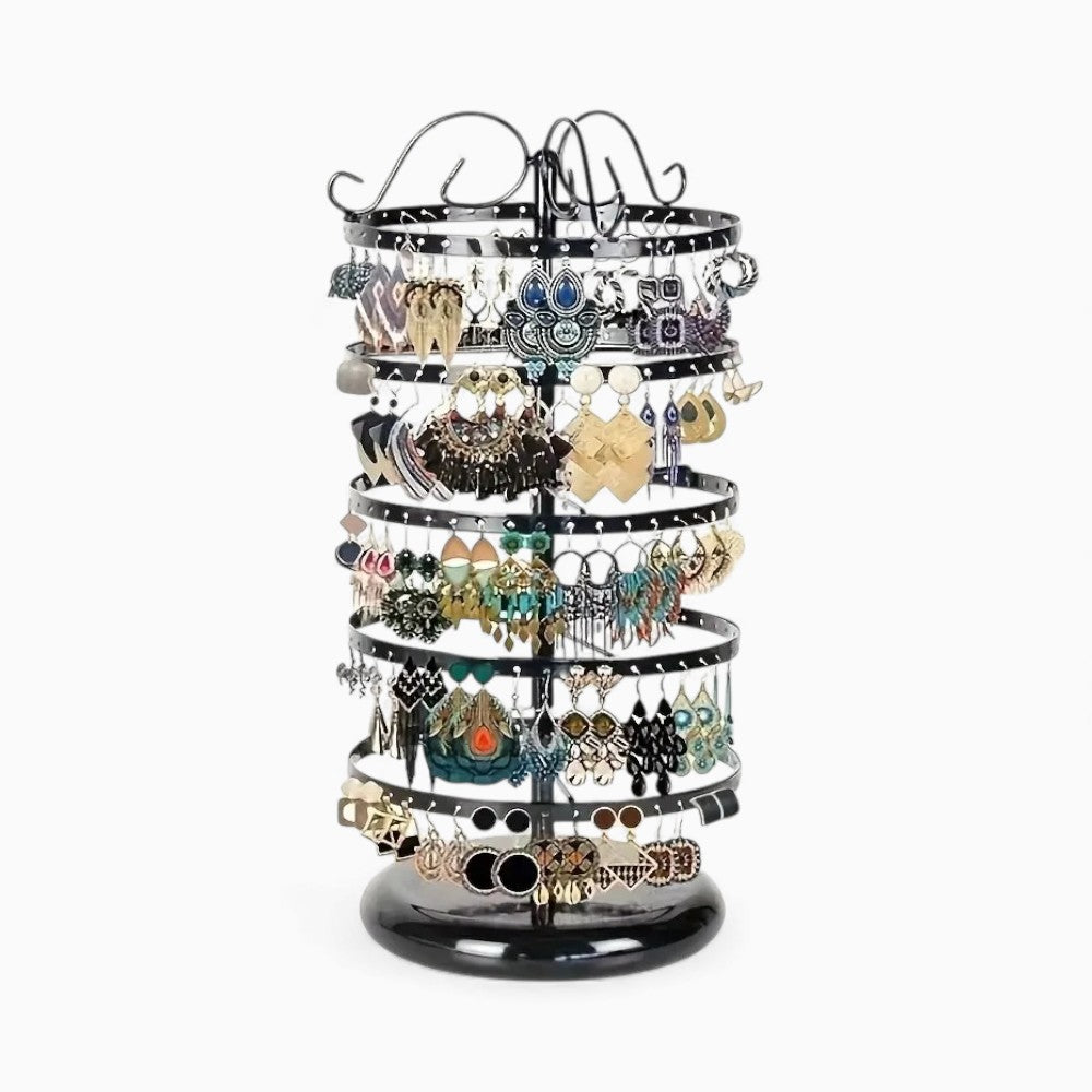 Présentoir Rotatif Boucles d’Oreilles 4 Niveaux En Métal