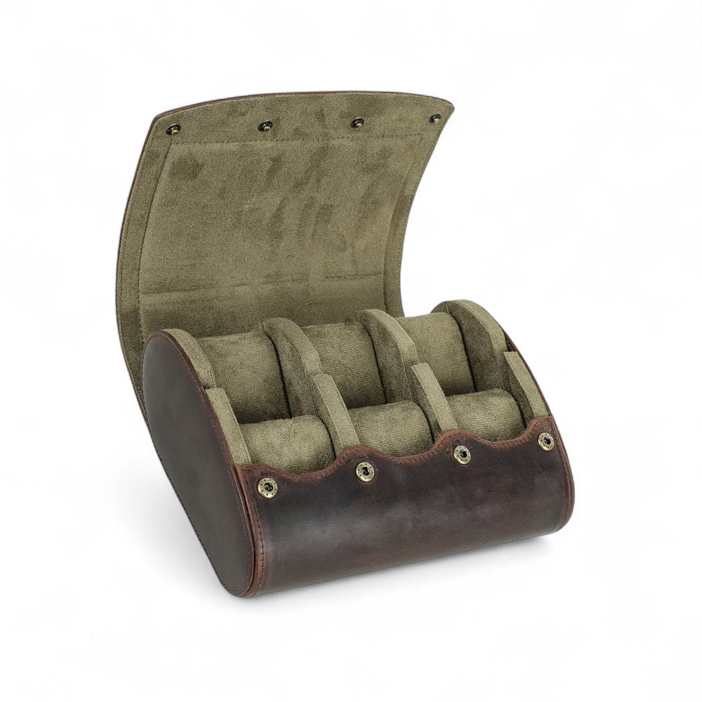 Étui à Montres Rétro En Cuir