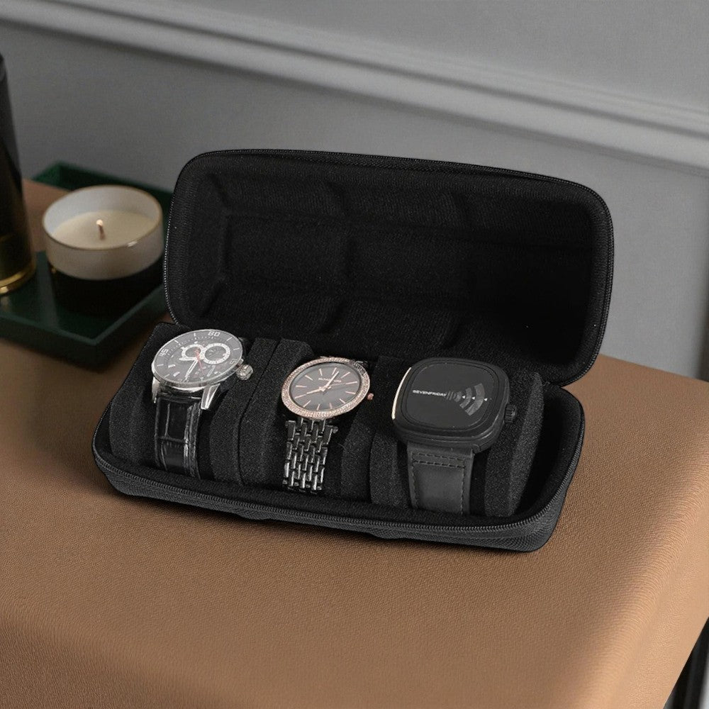 Étui à Montres De Voyage Noir