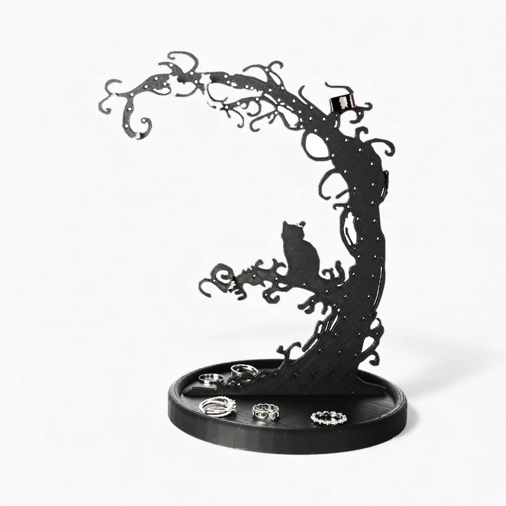 Porte Bijoux Chat Noir Gothique