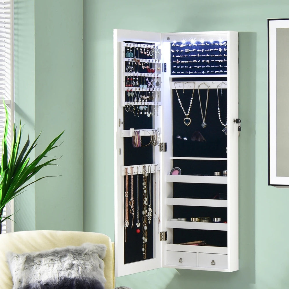 Armoire à Bijoux Murale avec Miroir