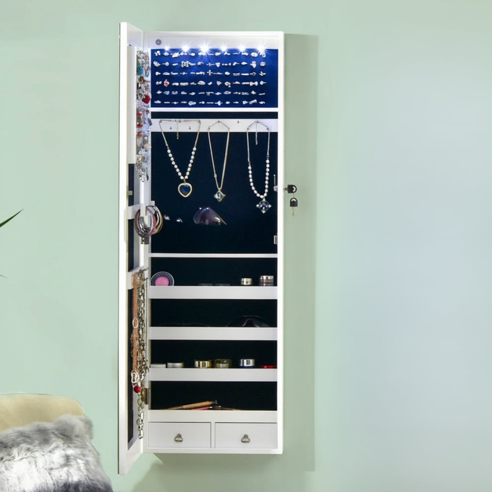 Armoire à Bijoux Murale avec Miroir