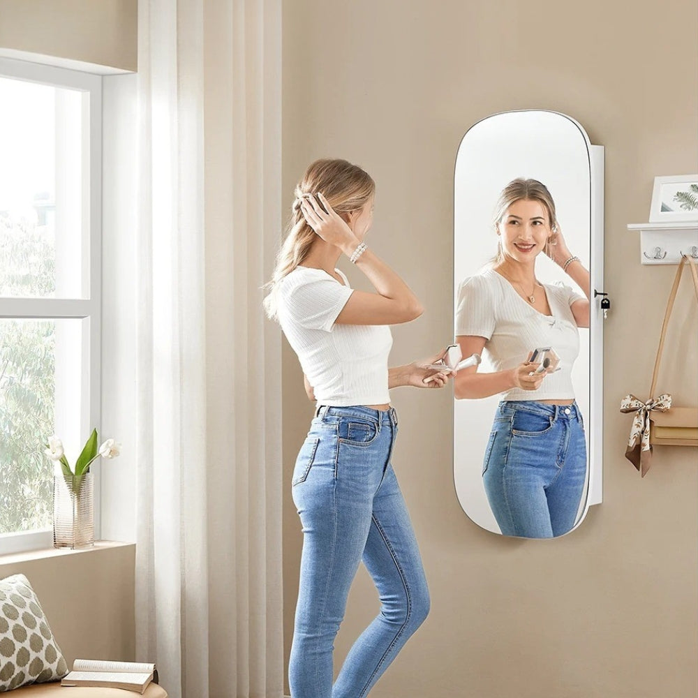 Armoire À Bijoux Murale Avec Miroir Et Led