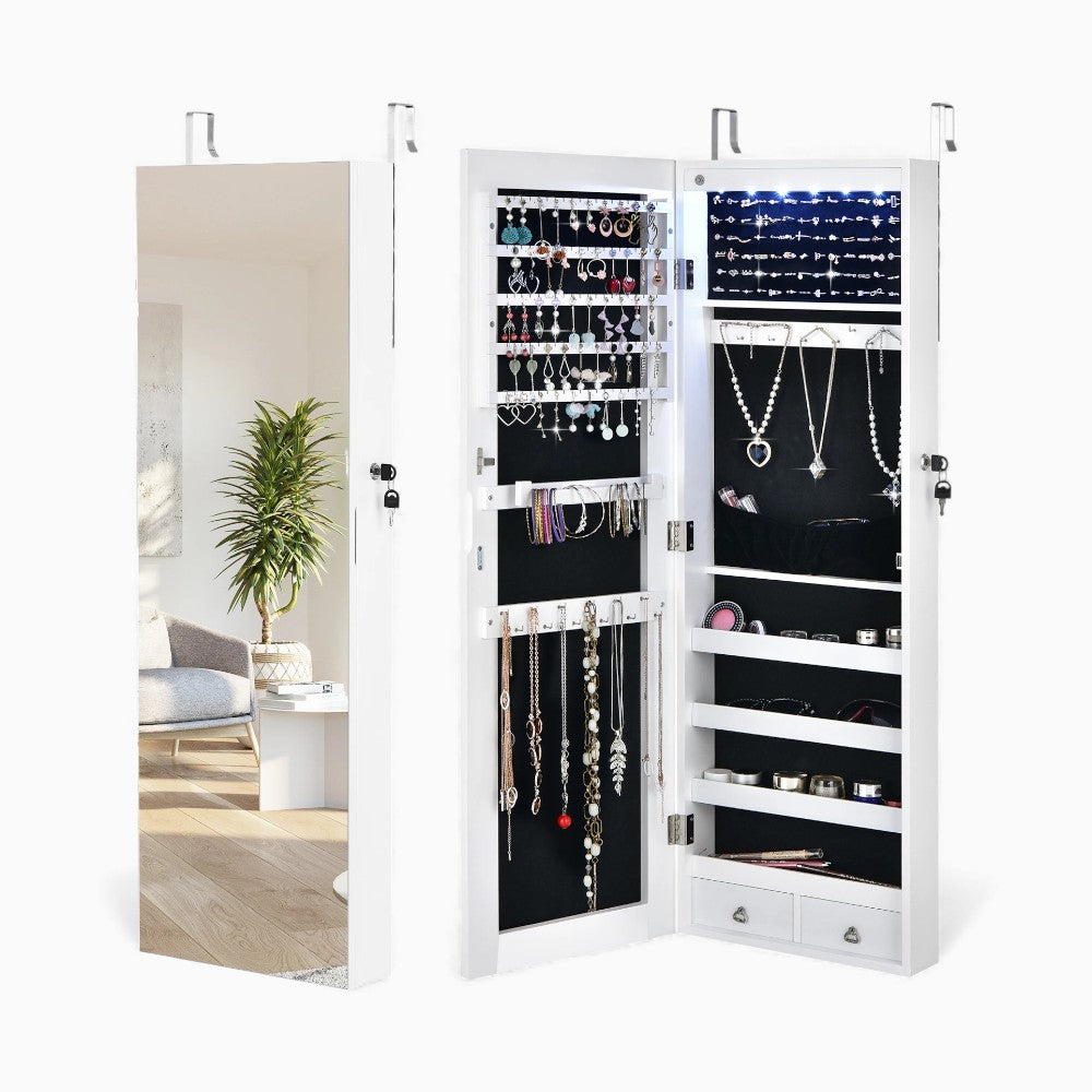 Armoire à Bijoux Murale avec Miroir